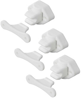 ProPlus Deurvanger - 6x - wit - kunststof - deurstopper - voor deur/camper/caravan