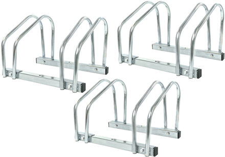 ProPlus Fietsenrek - standaard - 3x - 6 fietsen - metaal - 41 x 32 x 26 cm