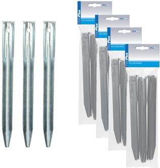 ProPlus Grondpennen/tentharingen - 40x - metaal - halfrond - 22 cm - Kamperen