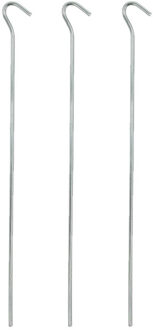 ProPlus Grondpennen/tentharingen metaal halfrond 30 cm - 10x stuks - Kampeer artikelen - tent/windscherm