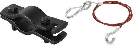 ProPlus Hulpkoppeling set trekhaak voor aanhanger - zwart/rood - met breekkabel - vouwwagen - trailer
