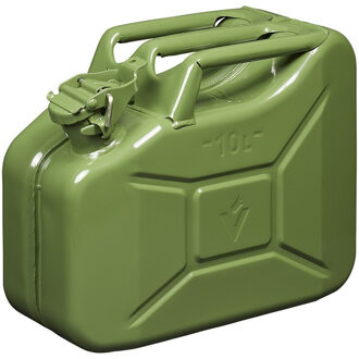 ProPlus Jerrycan - metaal - 10L - legergroen - geschikt voor benzine / diesel