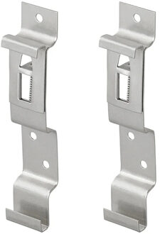 ProPlus Kentekenplaat klemmen - 2x stuks - metaal - nummerplaat bevestigen - aanhanger