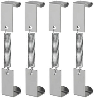 ProPlus Kentekenplaat klemmen met veer - 4x stuks - metaal - nummerplaat bevestigen - aanhanger