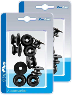 ProPlus Koordhouder - 20x - rond?- zwart - kunststof - 19/25 x 13 mm