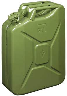 ProPlus Metalen jerrycan 20 liter legergroen - geschikt voor brandstof - benzine / diesel