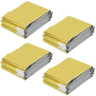 ProPlus Nooddeken/reddingsdeken/isolatiedeken - 4x - 160 x 210 cm - goud - warmtedeken