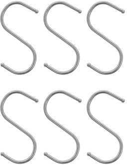 ProPlus Ophanghaak - 12x- S-haak - 6.5 cm - hangers - kledinghaken / keukenhaak