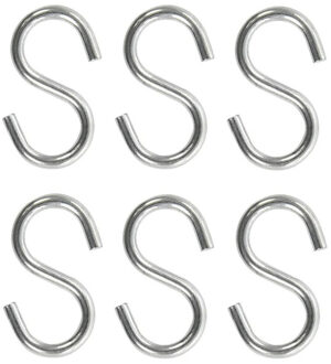 ProPlus Ophanghaak - 18x - S-haak - 4.4 cm - hangers - kledinghaken / keukenhaak
