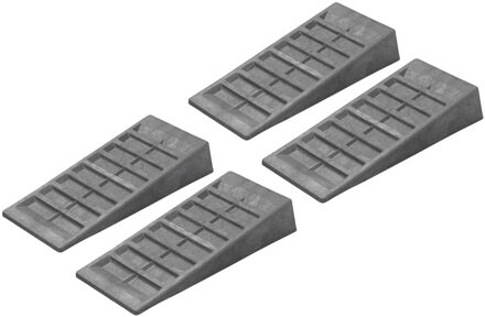 ProPlus Oprijblokken - 4x - grijs - kunststof - 19,5 x 48 x 9 cm - extra grip