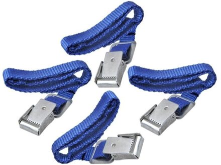 ProPlus Pro Plus Fiets spanbanden - 4x stuks - met metalen gesp - voor fietsdragers