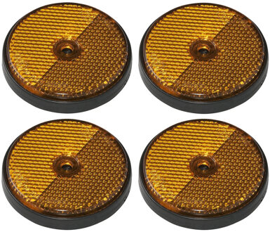 ProPlus Pro Plus Reflector - set 4x - oranje - schroefbevestiging - 60mm - rond