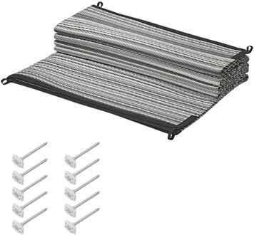 ProPlus Pro Plus Tenttapijt incl. grondzeilpen 10x - grijs/wit - 250x300 cm - set
