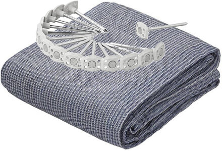 ProPlus Pro Plus Tenttapijt incl. grondzeilpen 15x - grijs - 450 x 250 cm - set