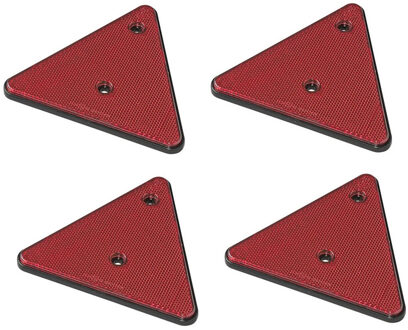 ProPlus Reflector driehoek - set 4x - rood - schroefbevestiging - 136 x 152 mm