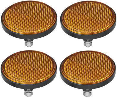 ProPlus Reflector - set 4x - oranje - boutbevestiging - 60mm - M5 bout - rond