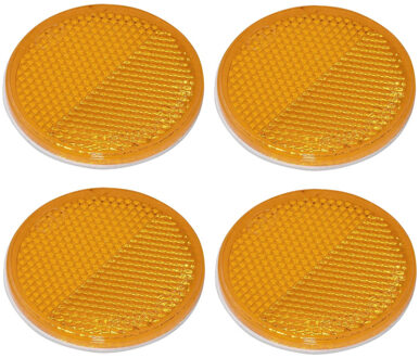 ProPlus Reflector - set 4x - oranje - zelfklevend - 60mm - rond