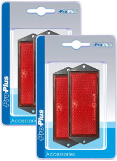 ProPlus Reflector - set 4x - rood - schroefbevestiging - 104 x 40 mm