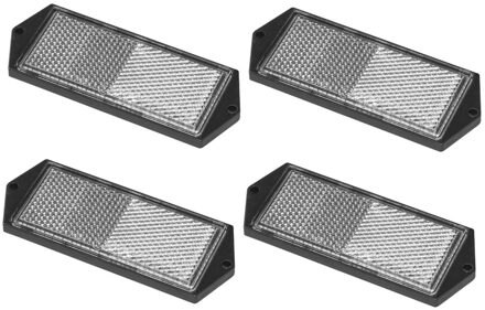 ProPlus Reflector - set 4x - wit - schroefbevestiging - 104 x 40 mm