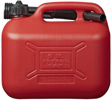 ProPlus Rode jerrycan/watertank/benzinetank 5 liter - Voor water en benzine - Jerrycans/watertanks voor onderweg of op de camping