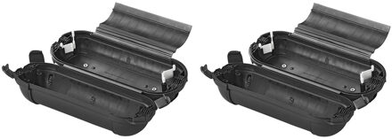 ProPlus Stekkersafe veiligheidsbox - 2x - IP44 - voor Schuko stekkerverbindingen - zwart