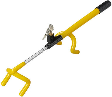 ProPlus Stuurslot met twee sleutels - universeel - verstelbaar - geel