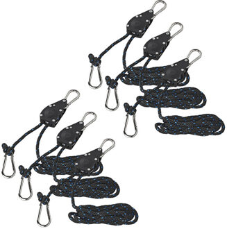 ProPlus Takel met ratel en touw - 6x stuks - set van 2 stuks - 136kg