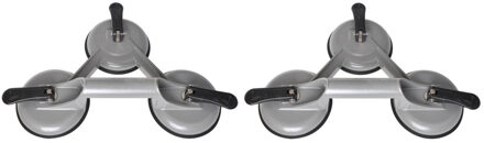 ProPlus Vacu?mheffer - Set van 2x stuks - 3 zuignappen - tot 150 kg - glasheffer