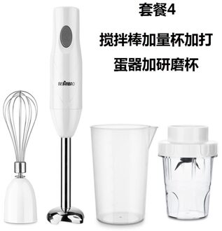 Proscenic Hand Blender Stick Krachtige Onderdompeling Draagbare Blender 4 In 1 Set Voor Keuken Garde Beker Juicer Mixer Smoothie Baby Package 4