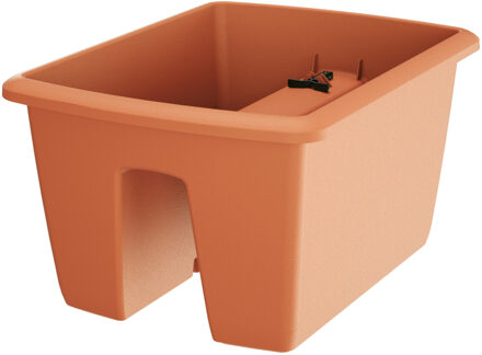 Prosperplast 1x Kunststof balkon plantenpotten/bloempotten terracotta 40 cm - Plantenpotten Bruin