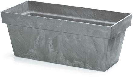 Prosperplast 1x Kunststof betonlook plantenbak/bloembak lichtgrijs 40 cm
