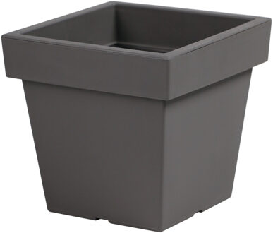Prosperplast 1x Kunststof vierkante bloempotten/plantenpotten 20 cm lichtgrijs