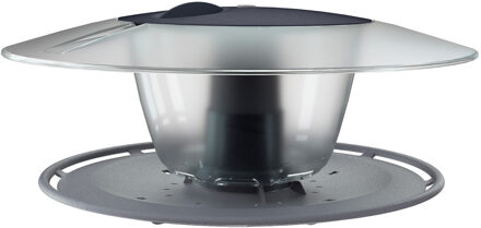 Prosperplast 1x Stuks grijze ronde vogel voedersilos 30 cm van kunststof