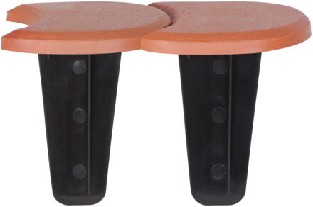 Prosperplast 2x stuks kunststof graskant/tuin rand/kantopsluiting terracotta losse elementen met een totale lengte van 7,6 meter