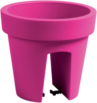 Prosperplast Balkon plantenpot/bloempot - fuchsia roze - 5 liter - kunststof - D25 x H23 cm