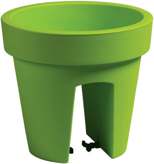 Prosperplast Balkon plantenpot/bloempot - limegroen - 5 liter - kunststof - D25 x H23 cm