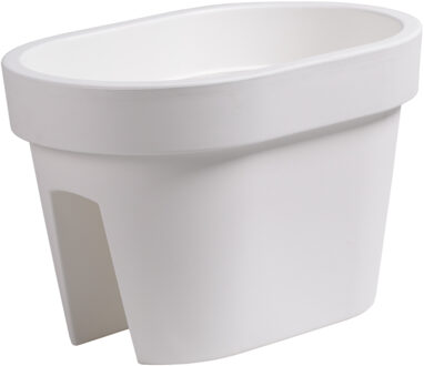 Prosperplast Balkon plantenpot/bloempot - wit - 40 x 27 x 25 cm - 12 liter - kunststof