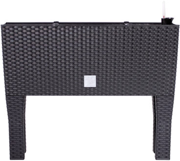 Prosperplast Bloembak/plantenbak op poten Rato - met irrigatiesysteem - antraciet - 60 x 25 x 46 cm