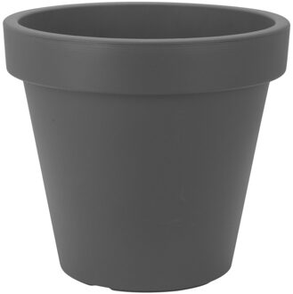 Prosperplast Bloempot - D25 x H23 cm - antraciet - kunststof - Plantenpotten Grijs