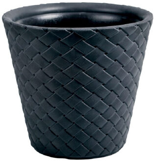 Prosperplast Bloempot Matuba - antraciet - rotan - 52 lilter - 50 x 44 cm - Binnen/buiten - Planten - Plantenpotten Grijs