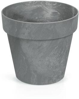 Prosperplast Bloempot/plantenpot - betonlook - grijs - kunststof - Dia 14 cm