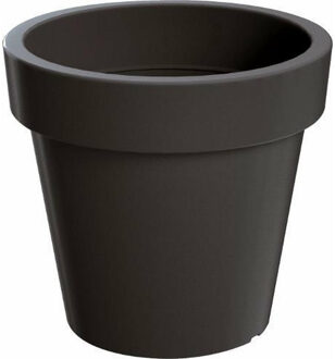 Prosperplast Bloempot/plantenpot - D58 x H52 cm - antraciet - kunststof - voor binnen en buiten - decoratie