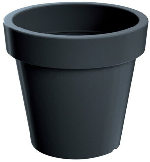 Prosperplast Bloempot/plantenpot voor binnen en buiten - D40 x H35 cm - antraciet - kunststof
