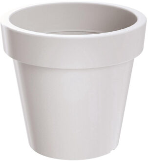 Prosperplast Bloempot/plantenpot voor binnen en buiten - D40 x H35 cm - wit - kunststof
