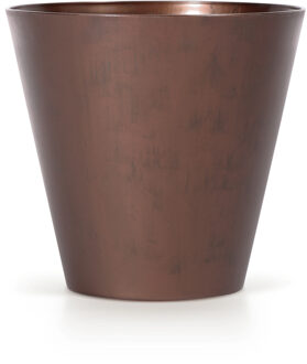 Prosperplast Bloempot/plantenpot voor buiten - kunststof - brons/cortenstaal look - D20 x H19 cm - 3,5 liter
