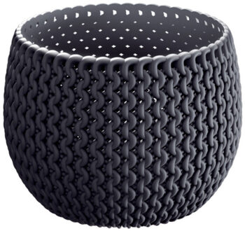 Prosperplast Bloempot Splofy - antraciet - 1400 ml - D18 cm - kunststof - binnen/buiten