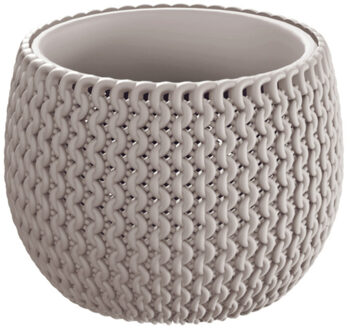 Prosperplast Bloempot Splofy - taupe - 1400 ml - D18 cm - kunststof - binnen/buiten