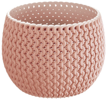 Prosperplast Bloempot Splofy - zalmroze - 1400 ml - D18 cm - kunststof - binnen/buiten