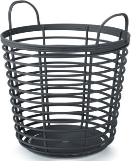 Prosperplast Draadmand - antraciet - D43 x H43 cm - kunststof - wasmand - opbergmand - 75 liter