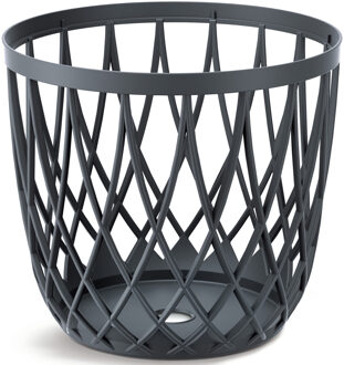 Prosperplast Draadmand/wasmand/opbergmand - van stevig kunststof - antraciet - D33 x H33 cm